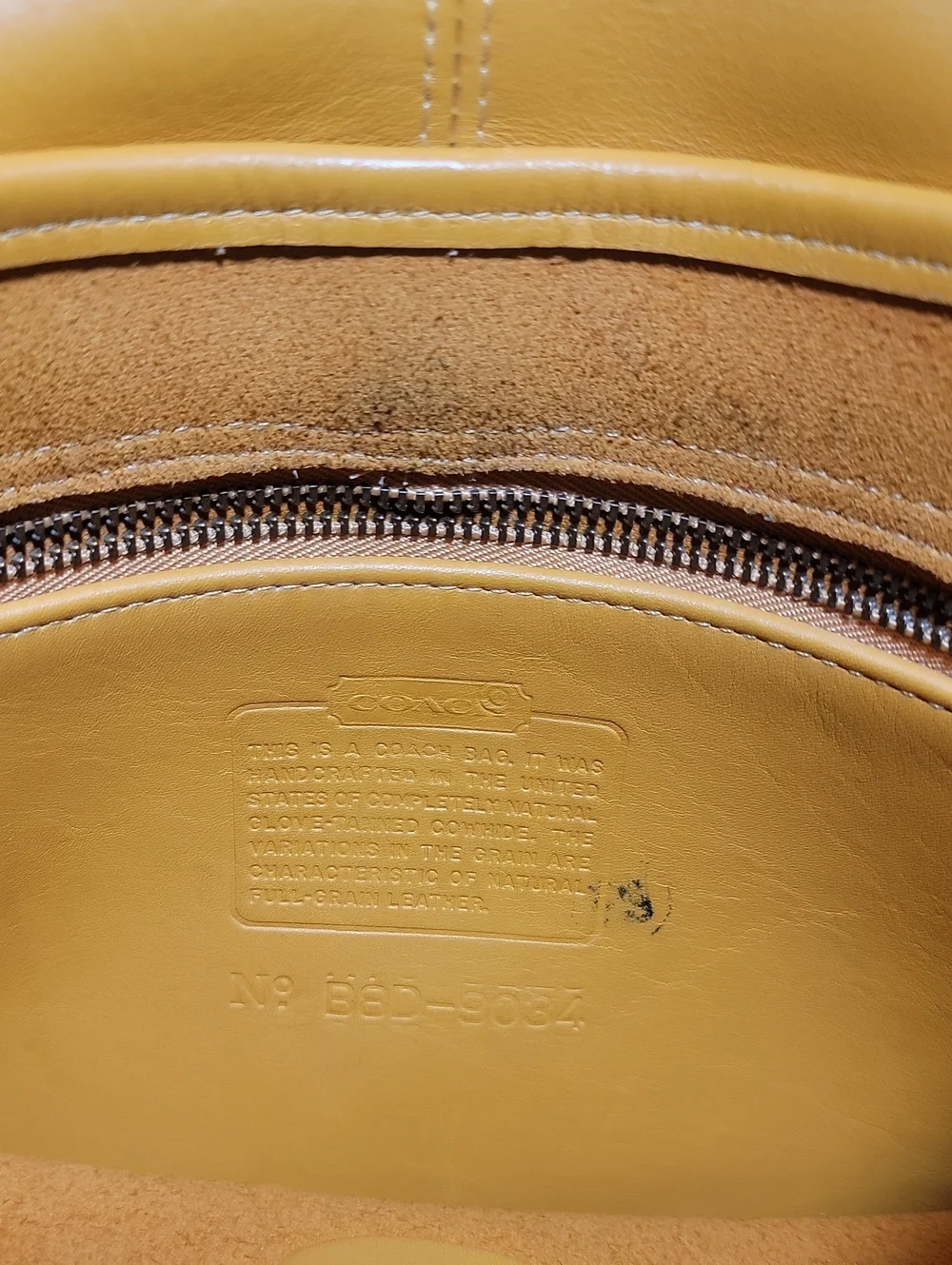 Coach Vintage Ergo Flap Mustard Yellow Crossbody Shoulder Bag
